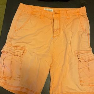 Orange Cargo Shorts